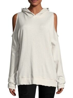 RtA Juno Cold Shoulder Hooded Sweater